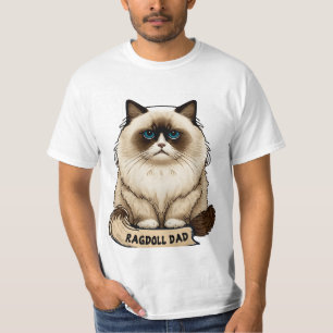 T-shirt Ragdoll papa canapé