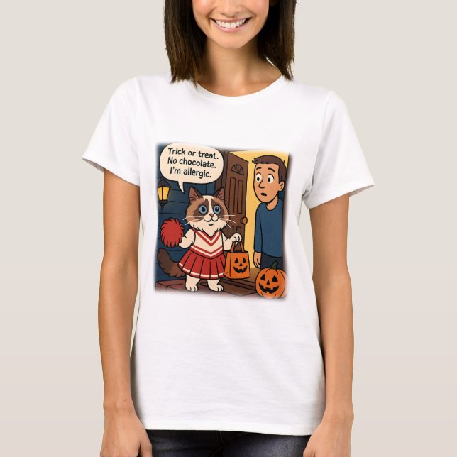 T-shirt Ragdoll Pom-pom girl Halloween Costume drôle (Devant)