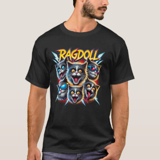 T-shirt Ragdolls Ragdoll Cat Vintage des années 90 Puppy C