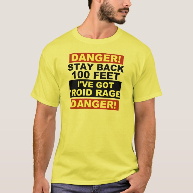 T-shirt Rage de avertissement de Roid (Devant)