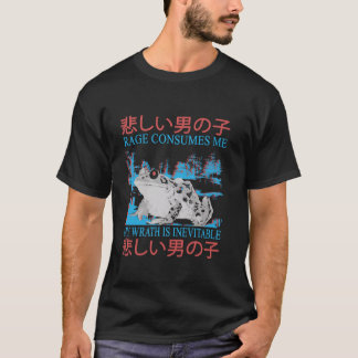 T-shirt Rage me consomme horreur Vintage Japonaise Frog mè