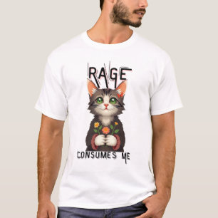 T-shirt Rage Me Consume Fleur Chat