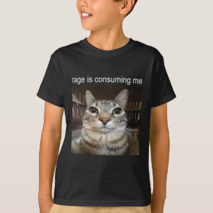 T-shirt Rage Me Consume Silly Staring Cat Meme
