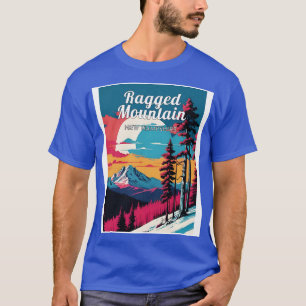 T-shirt Ragged ski de montagne nouveau hampshire usa 1