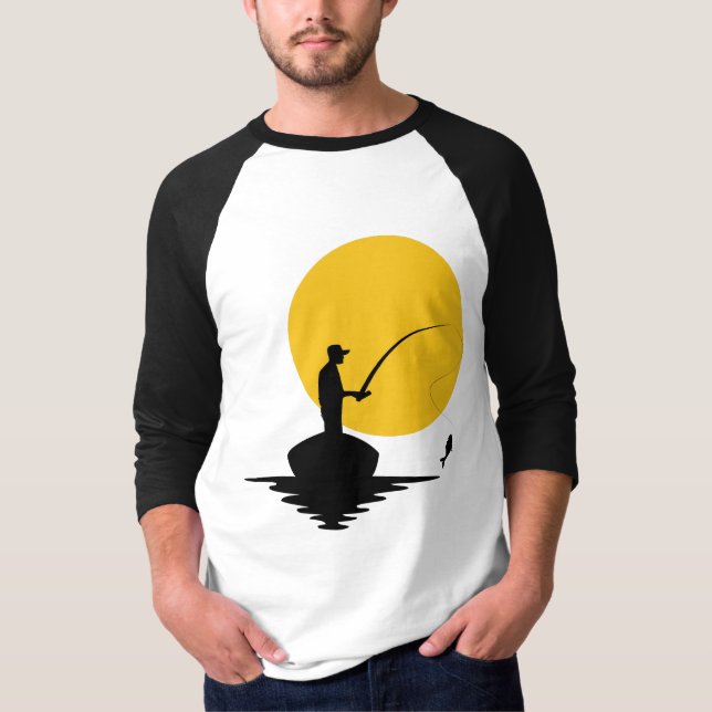 T-shirt Raglan à manches 3/4 pour hommes (Devant)