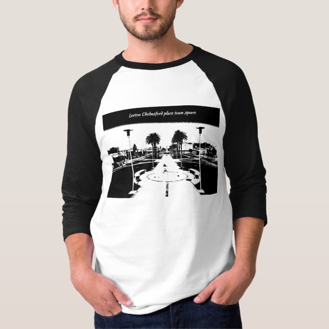 T-shirt Raglan à manches 3/4 pour hommes (Devant)