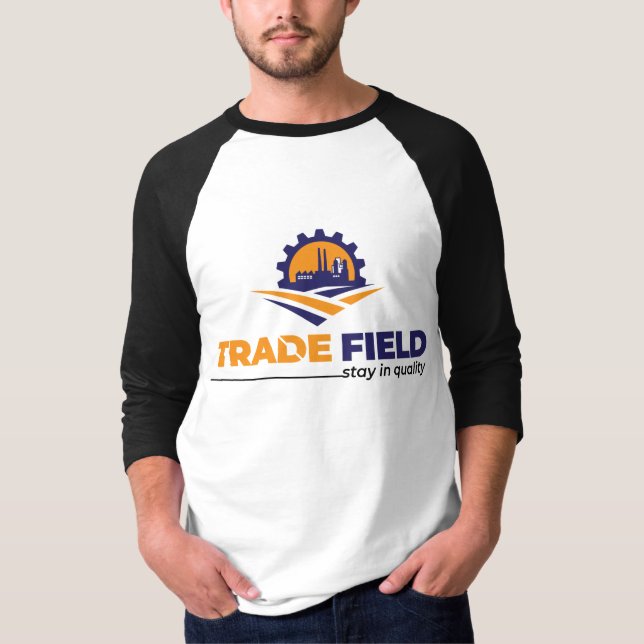 T-shirt Raglan à manches 3/4 pour hommes (Devant)