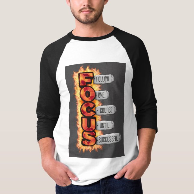 T-shirt Raglan à manches 3/4 pour hommes (Devant)