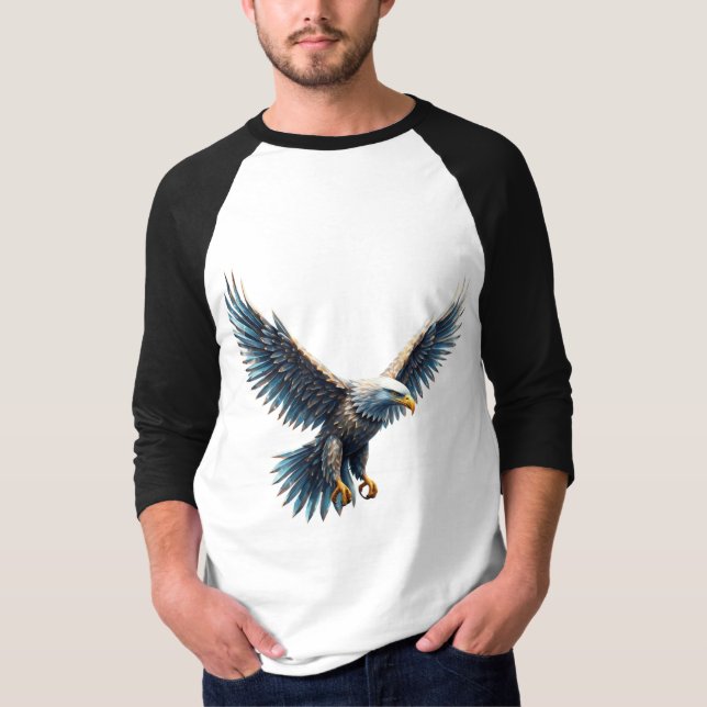 T-shirt Raglan à manches 3/4 pour hommes (Devant)