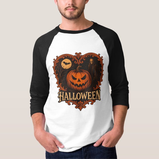 T-shirt raglan à manches 3/4 pour hommes de Hallow (Devant)