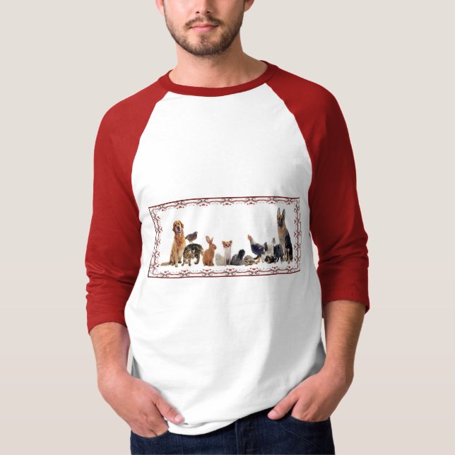 T-shirt raglan adorable de Purrfectly (Devant)