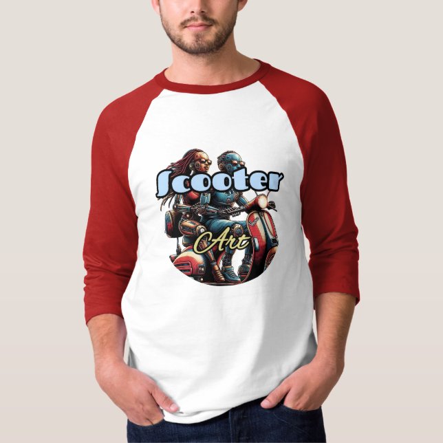 T-shirt raglan basic pour hommes à manches 3/4 (Devant)
