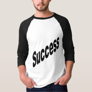 T-shirt raglan blanc noir SUCCESS