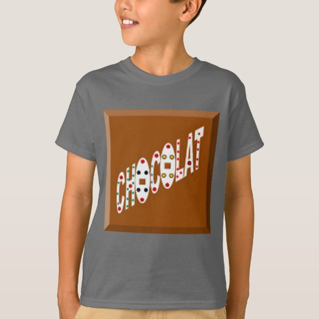 T-shirt raglan blanc/rouge  CHOCOLAT BONBONS (Devant)