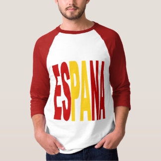 T-shirt raglan blanc rouge homme ESPANA