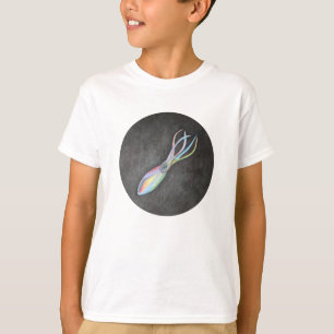T-shirt raglan de calmar d'arc-en-ciel (enfant)