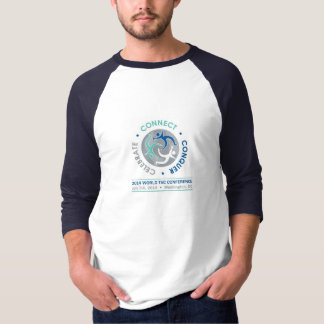 T-shirt Raglan de douille de la conférence 3/4 du monde