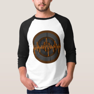 T-shirt Raglan rond foncé orange sain de douille du