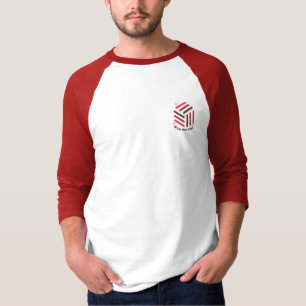T-shirt Raglan rouge et blanc   Logo inspiré des a