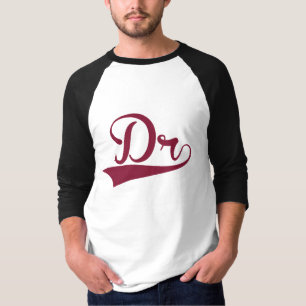 T-shirt Ragland Shirt marron et blanc de docteur Long