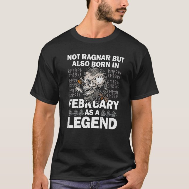 T-shirt Ragnar Février Légende Valhalla Viking Papa (Devant)