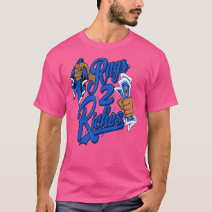 T-shirt Rags 2 Riches Racer Blue 5 s Correspondant