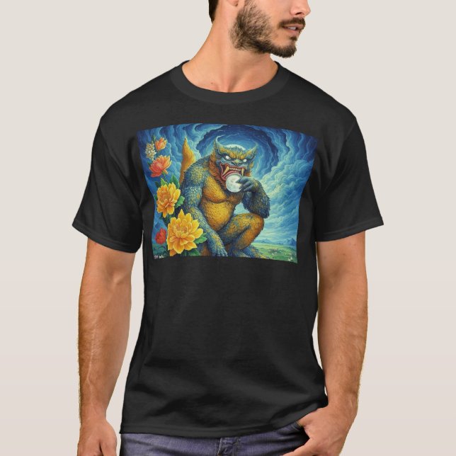 T-shirt Rahu Multicolore Mange La Lune (Devant)