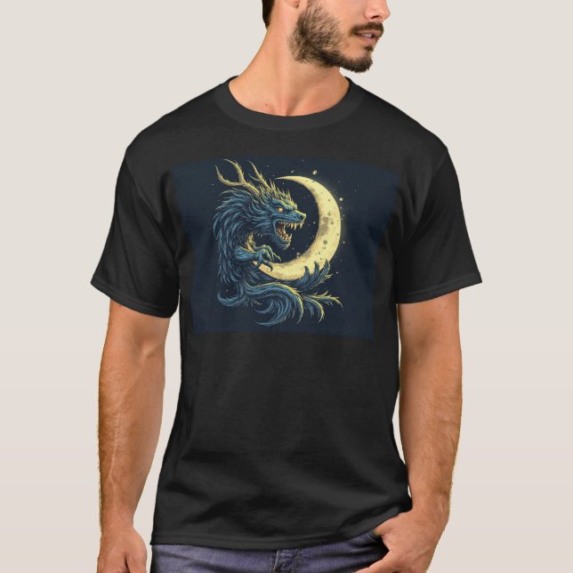 T-shirt Rahu Sur Le Point De Manger La Lune (Devant)