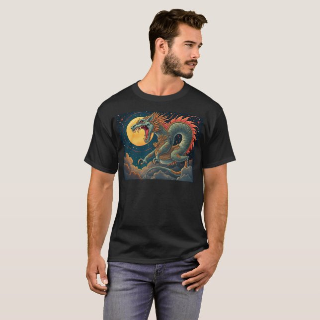 T-shirt Rahu Surfe Sur Les Nuages (Devant entier)