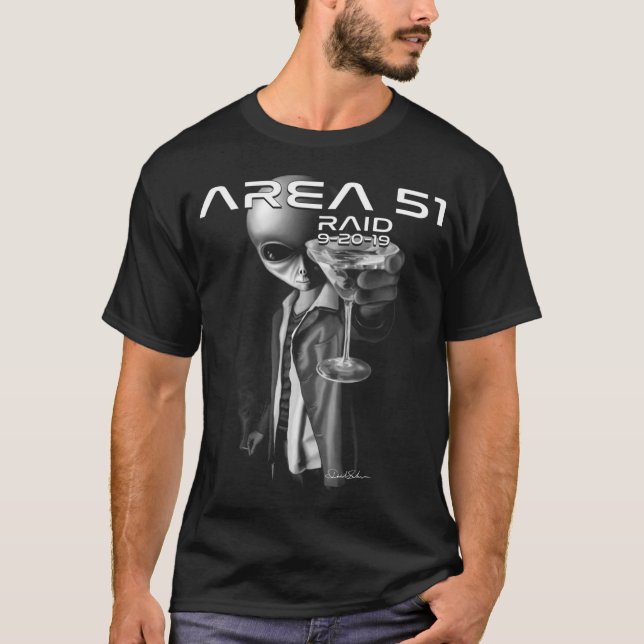 T-shirt Raid Martini Alien Area 51 (Devant)