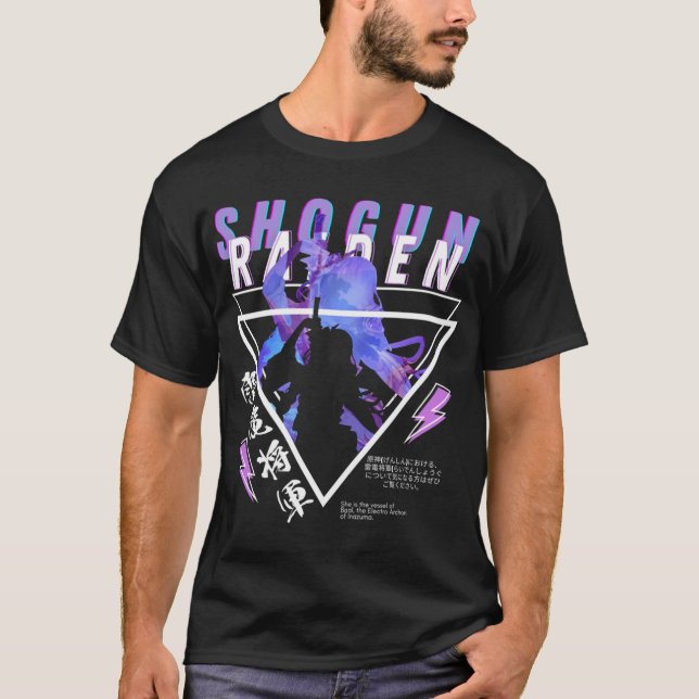 T-shirt Raiden Shogun BAAL Genshin Impact Nouveau caractèr (Devant)