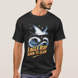T-shirt Raie Aigle Née pour Glisser Conception d'Animal Ma