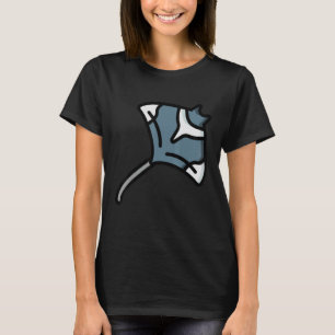 T-shirt Raie Manta Pastel Rétro Océan Eau Anima