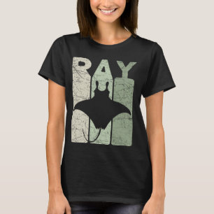 T-shirt Raie Manta Vintage Stingray Rétro Océanologie