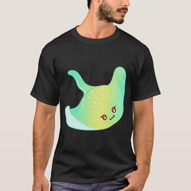 T-shirt Raie mignonne colorée (Devant)