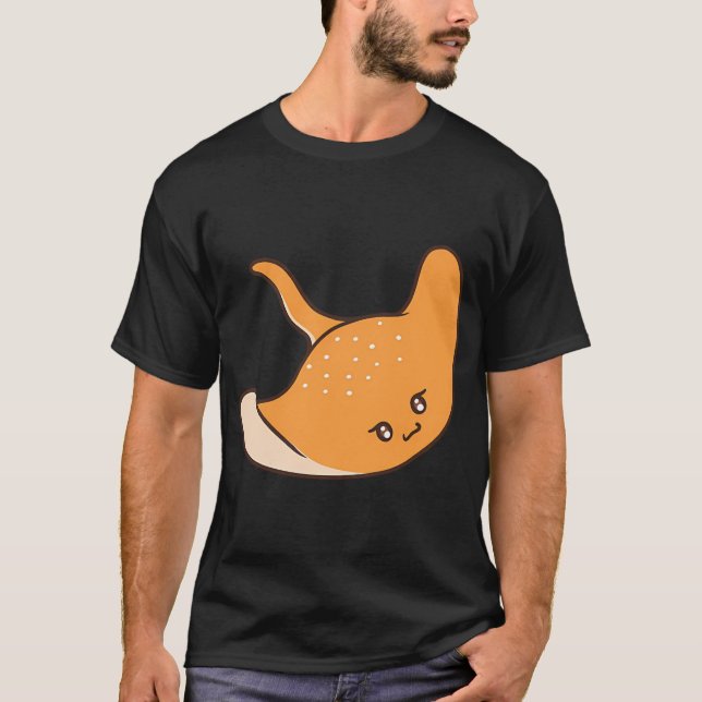 T-shirt Raie mignonne orange (Devant)