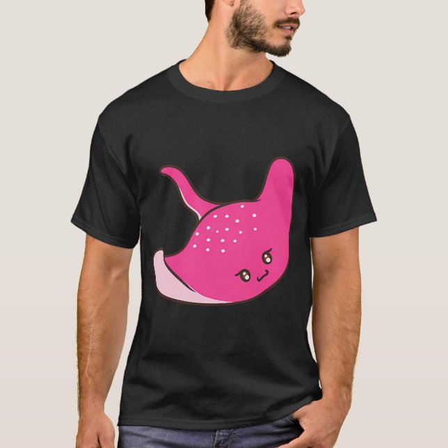 T-shirt Raie mignonne rose (Devant)