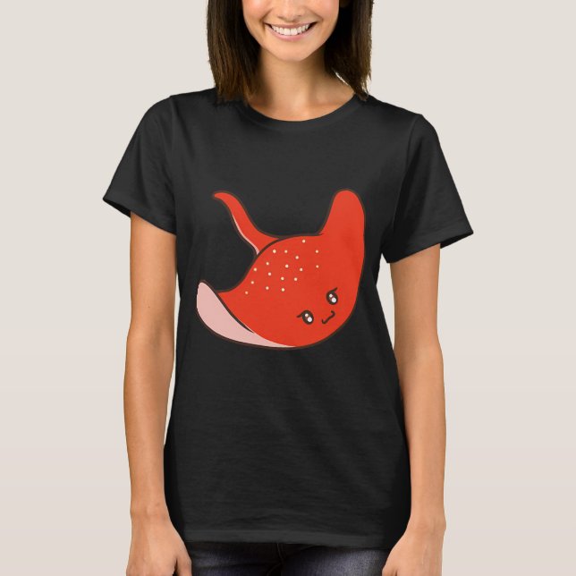 T-shirt Raie mignonne rouge (Devant)