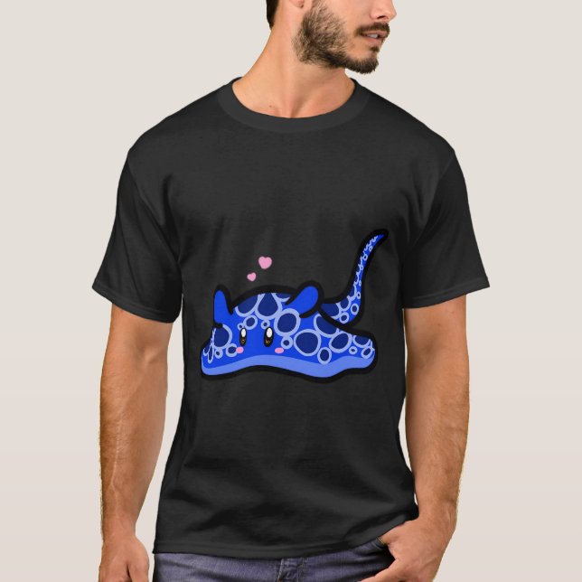 T-shirt Raie Mignonne Tachetée (Devant)