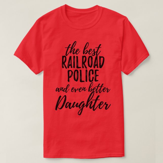 T-shirt Railroad Police Fille Drôle Drôle Idée cadeau pour (Design devant)
