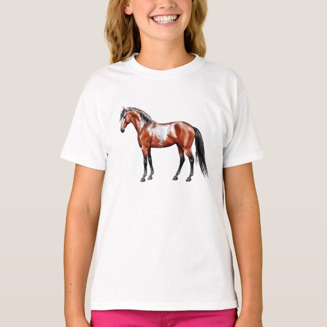 T-shirt Rain Spirit, cheval, affiche debout, (Devant)