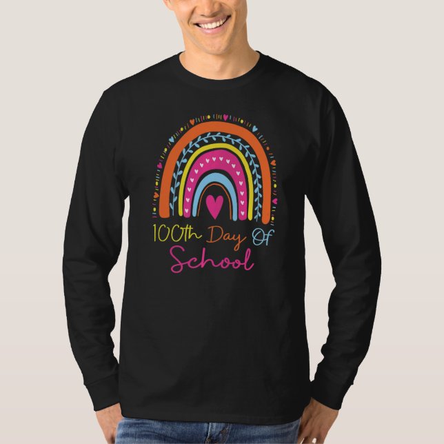 T-shirt Rainbow 100 Days of School 100th Day of School For (Devant)