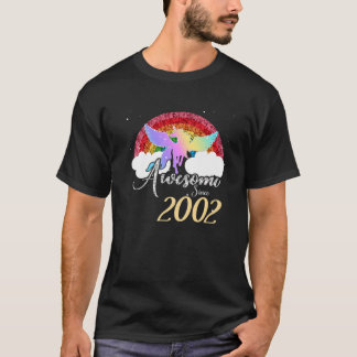 T-shirt Rainbow 20E Anniversaire T Unicorn 2002 Naissance
