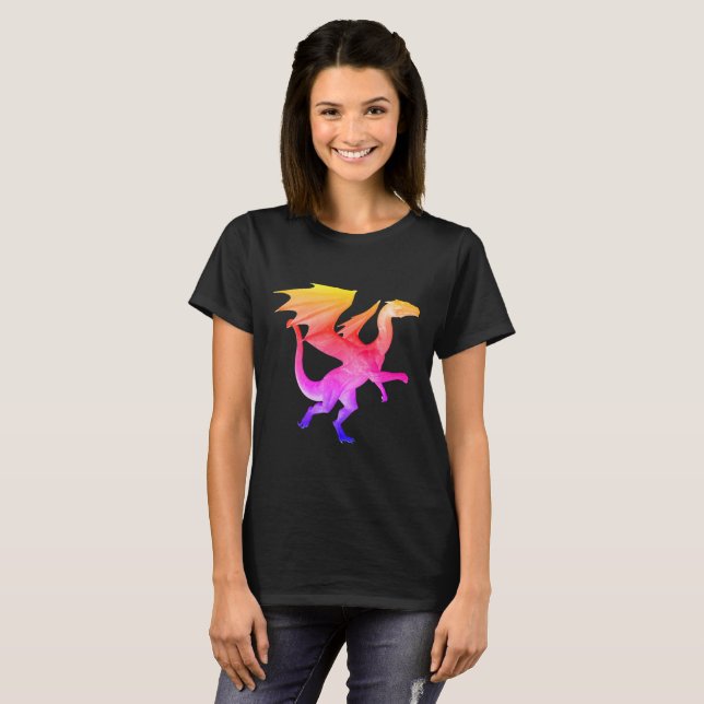 T-shirt Rainbow 3D Dragon (Devant entier)