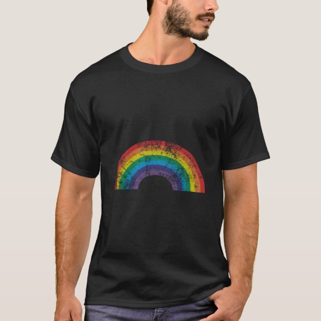 T-shirt Rainbow 70'S 80'S Style (Devant)