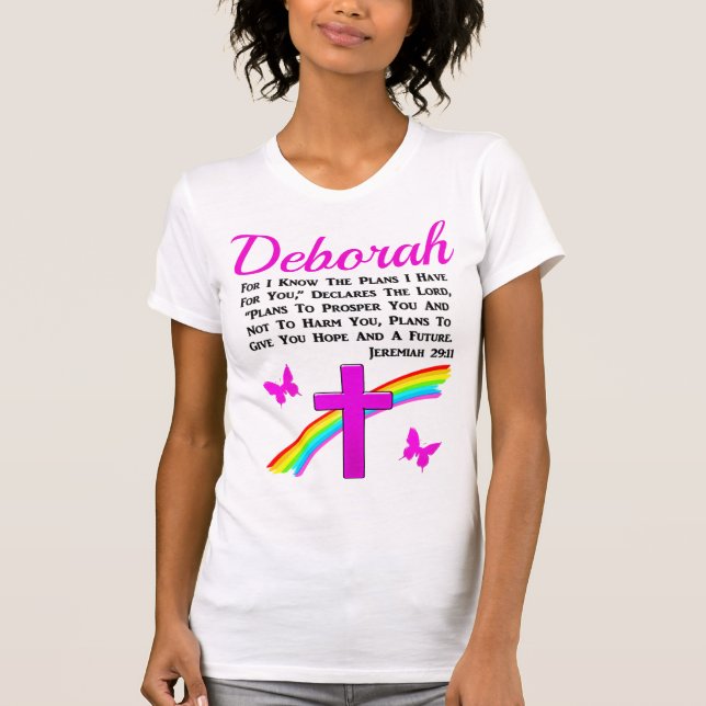 T-SHIRT RAINBOW AND CROSS JEREMIAH 29:11 PERSONNALISÉ (Devant)