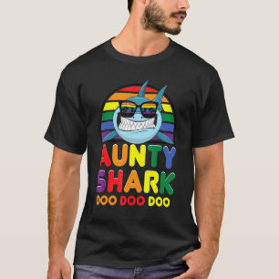 T-shirt Rainbow Aunty Shark Sunglass Tante Fête des Mères