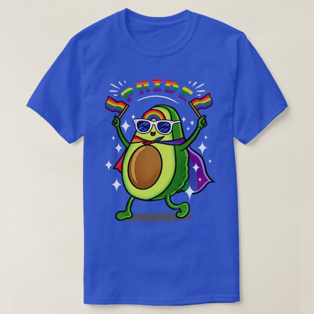 T-shirt Rainbow Avocado 5 (Design devant)