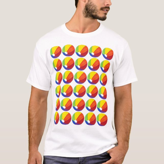 T-shirt Rainbow Beach Ball Balls Beauté Été Amusement (Devant)