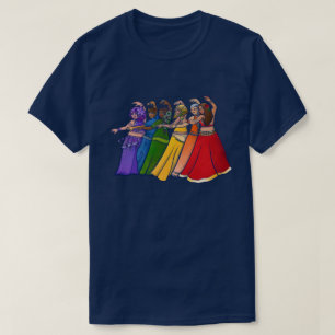 T-shirt Rainbow Belly Dancer Art Belly Dance Troupe